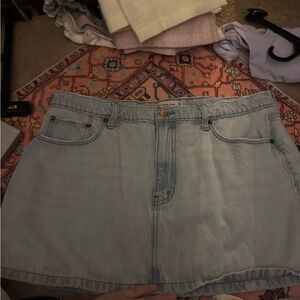 Abercrombie & Fitch Light Blue Mini Skirt